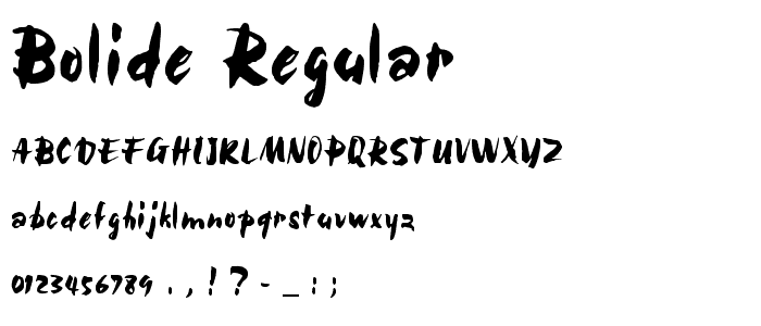 Bolide Regular font